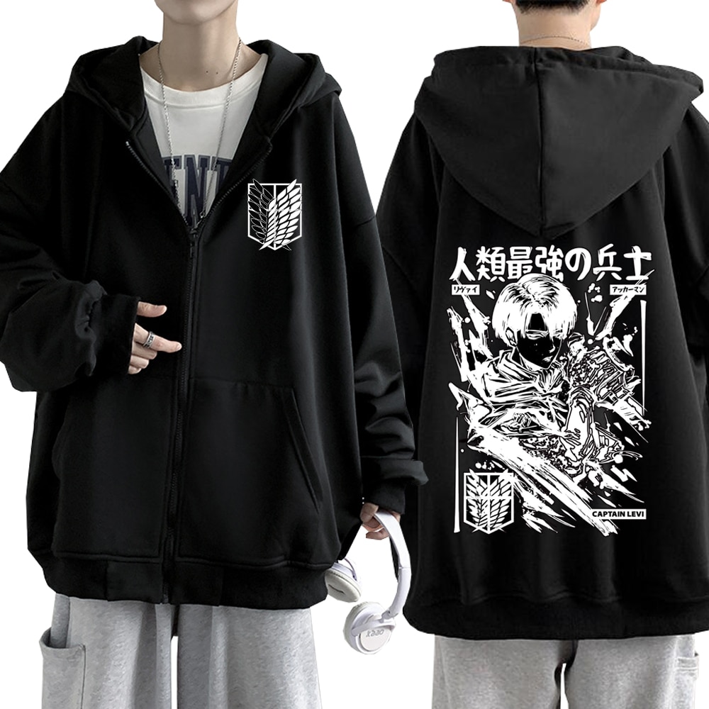 Oversize Zipper Hoodie Bleach Men s Jacket Pullovers Wide Harajuku Hip Hop Streetwear 1 - Bleach Store